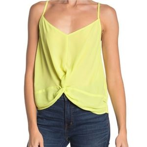 Lush Neon Lime Knot Front Camisole, NWT